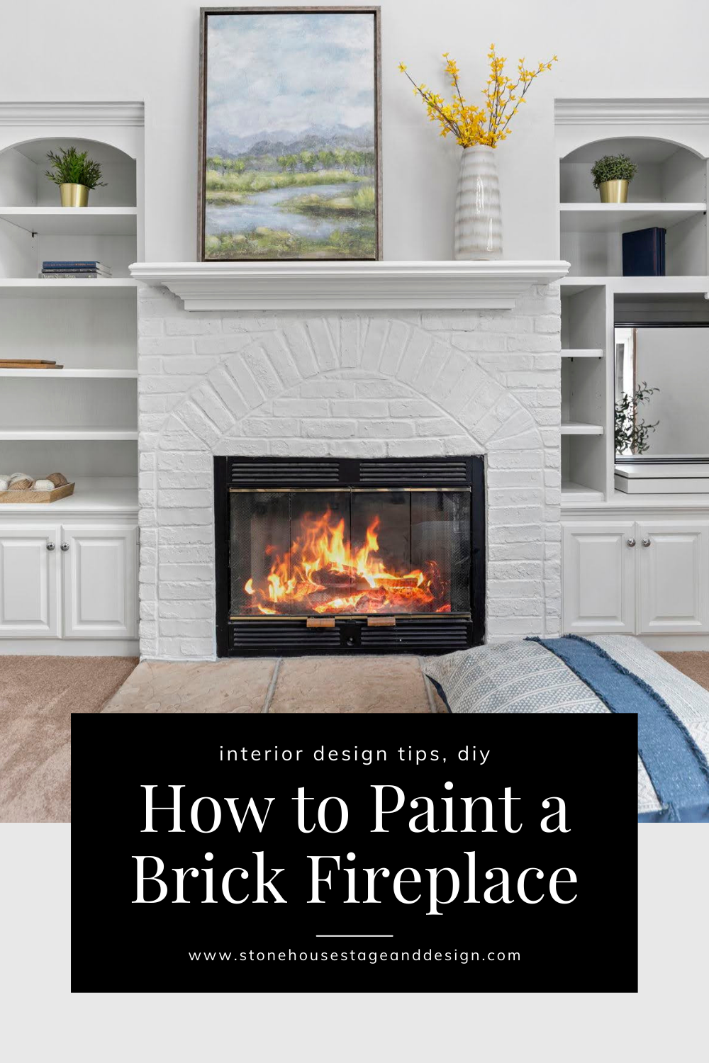 How to Paint a Brick Fireplace - Stone House Collective