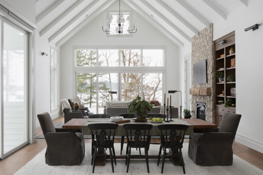 One of the non-negotiables of this home? The view. Big Silver Lake is undeniably the star of the show here, and we ensured the design honored that.