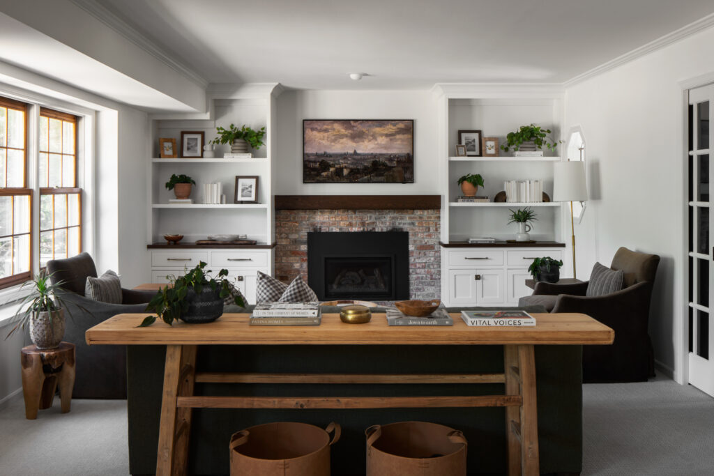 Modern living room with vintage details