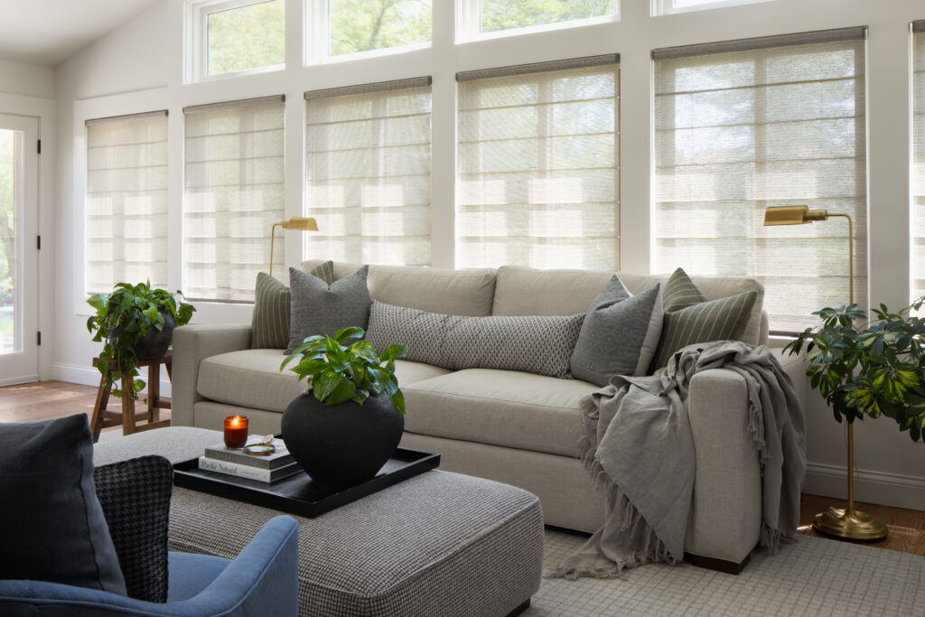 modern living room with gorgeous natural light